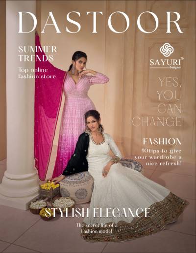 SAYURI DASTOOR 5523 & 552 DESIGNER GEORGETTE GOWN WHOLESALER IN INDIA